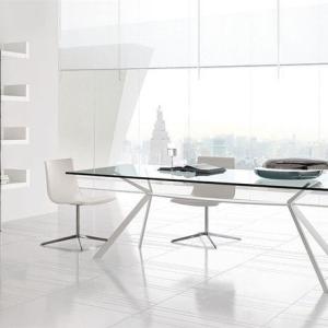 مكتب معدني سطح زجاج